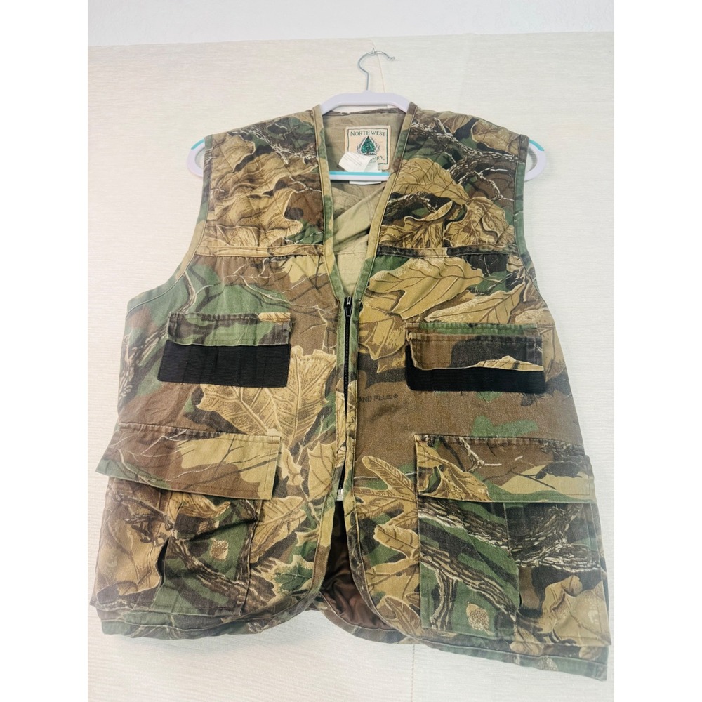 Vintage Northwest Territory Camo Hunting Vest Large Game Bag Shell Pockets L